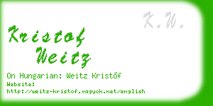 kristof weitz business card